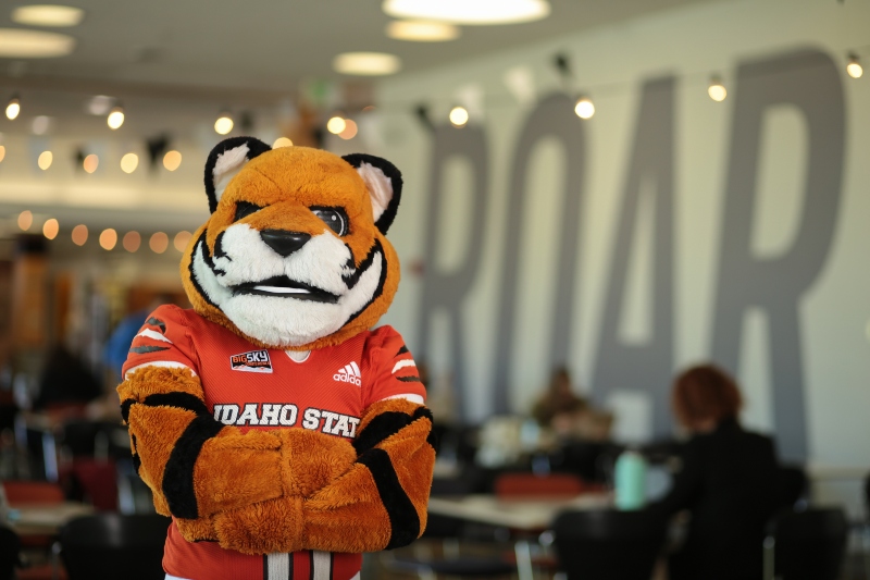 Benny doing a tough guy pose in the Student Union