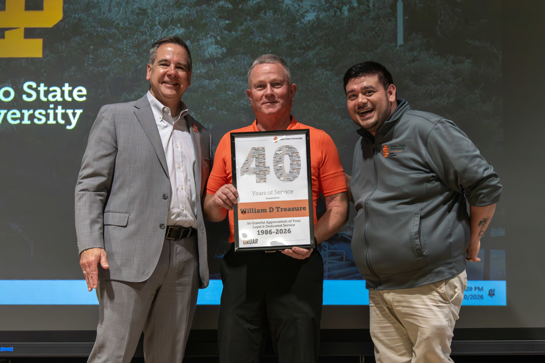 Congratulations Bill Treasure on 40 Years