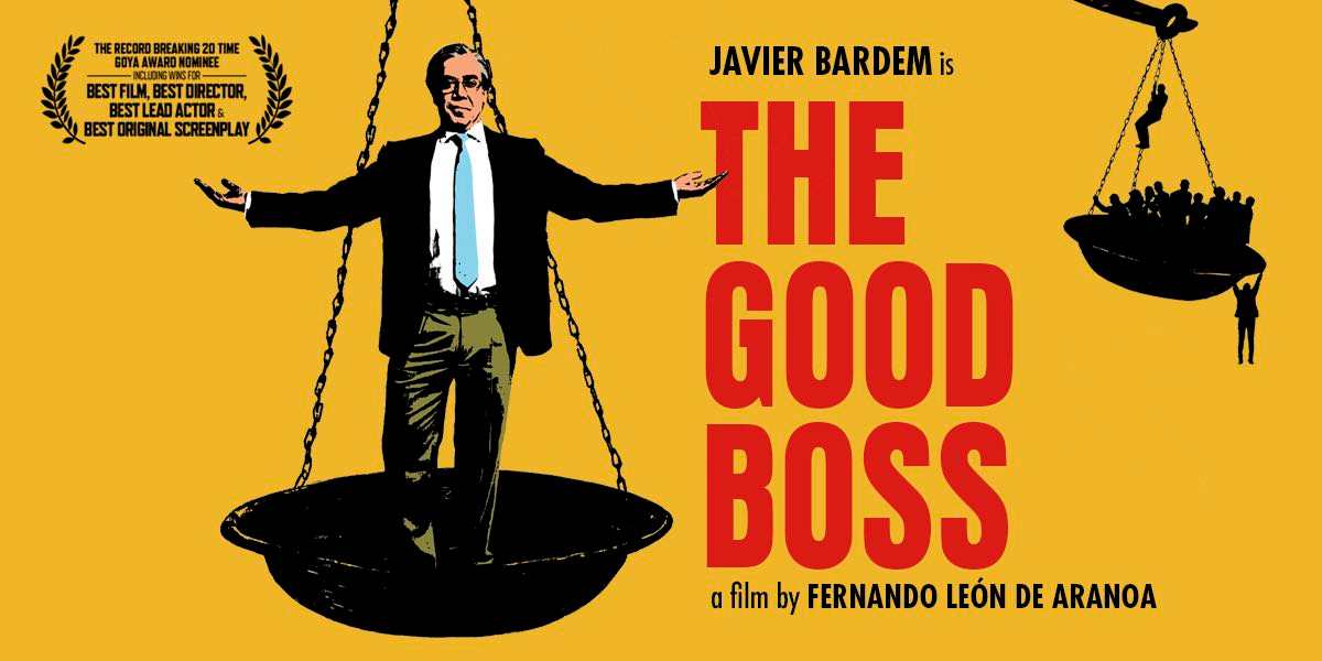 A graphic drawing of a man in a business suit standing on a scale. The words say 