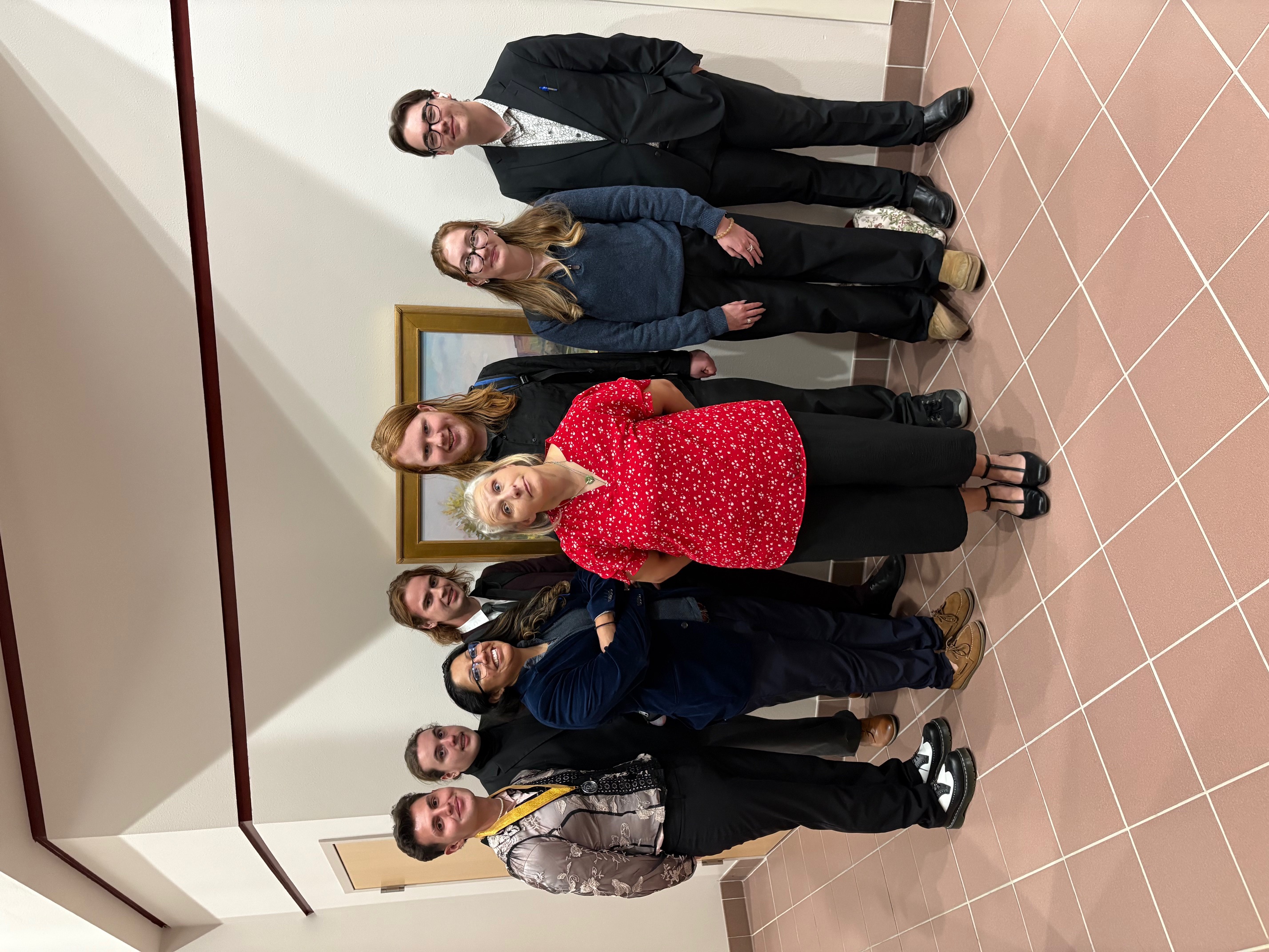 Picture of the debate team earlier this season