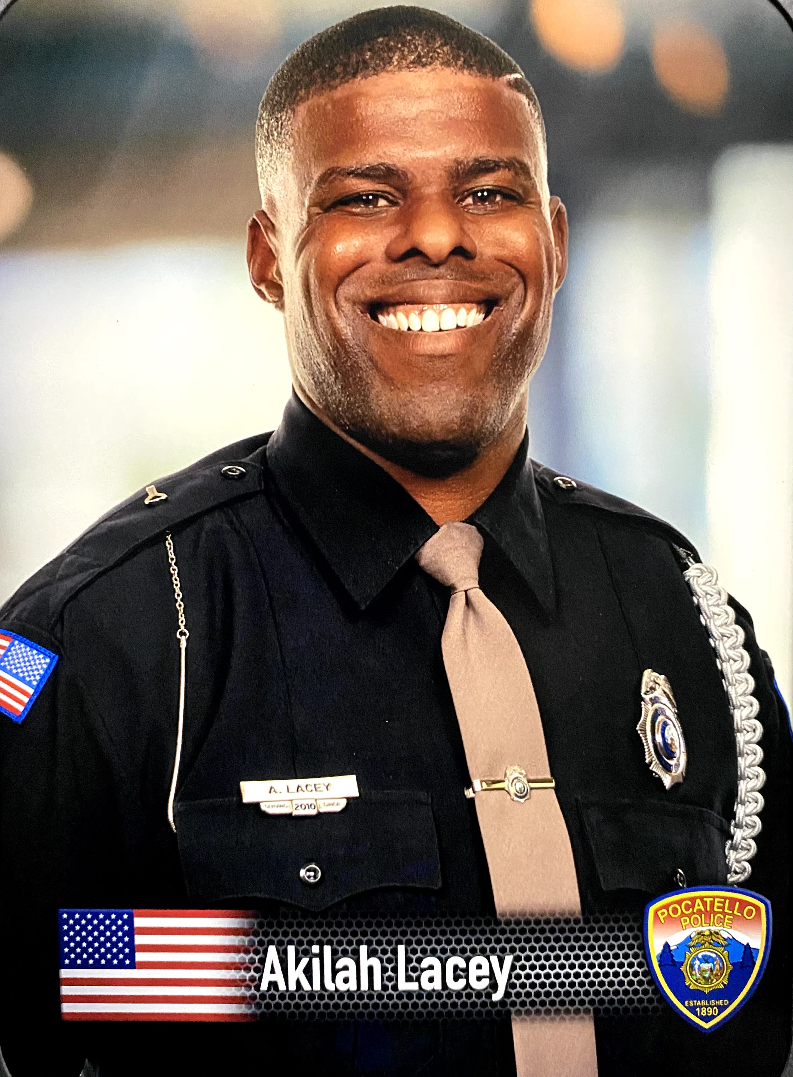 Portrait of Akilah in his uniform