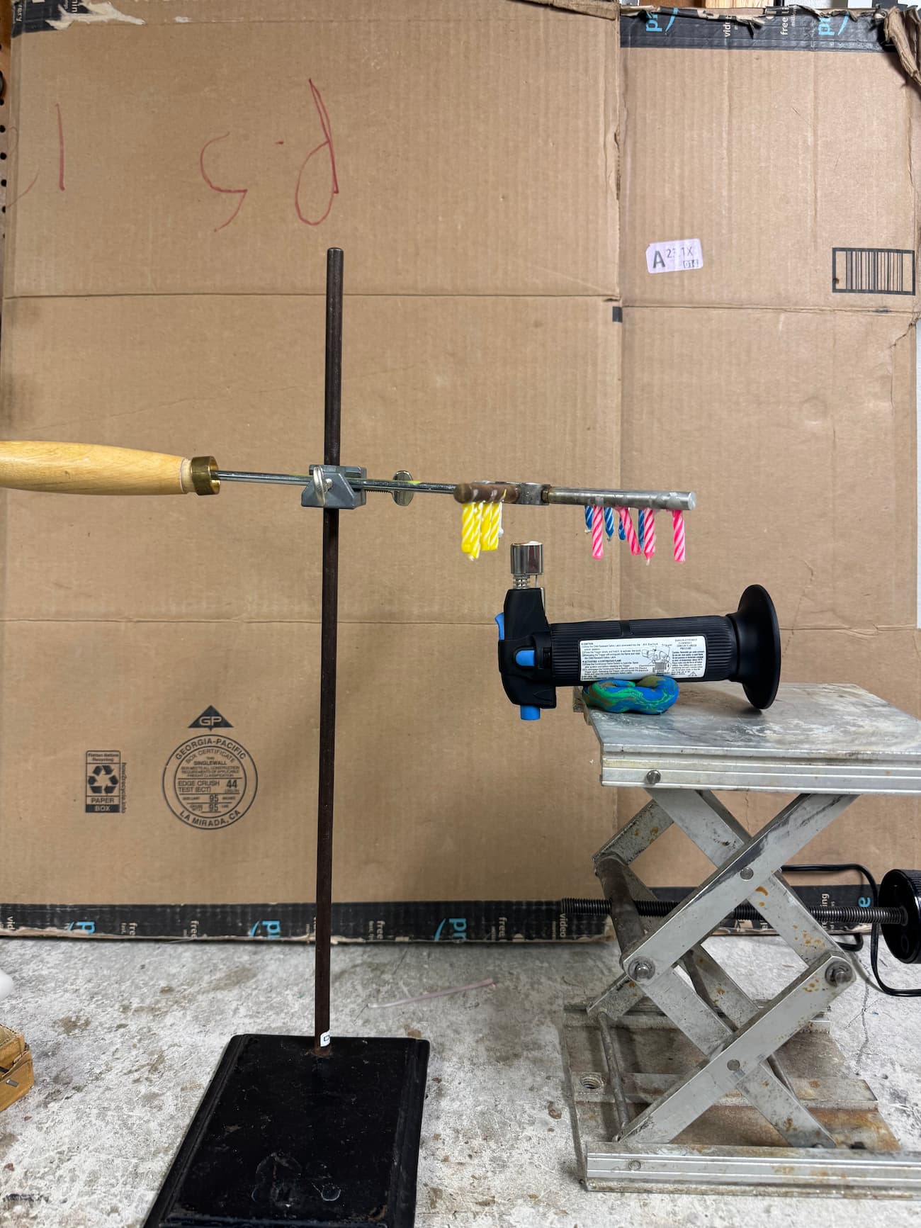 Setup for Conductometer Heat from the front.