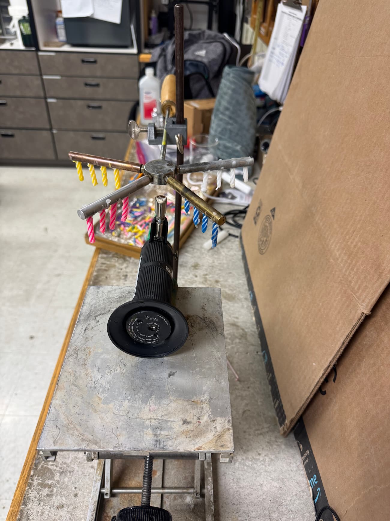 Setup for Conductometer Heat from the right.