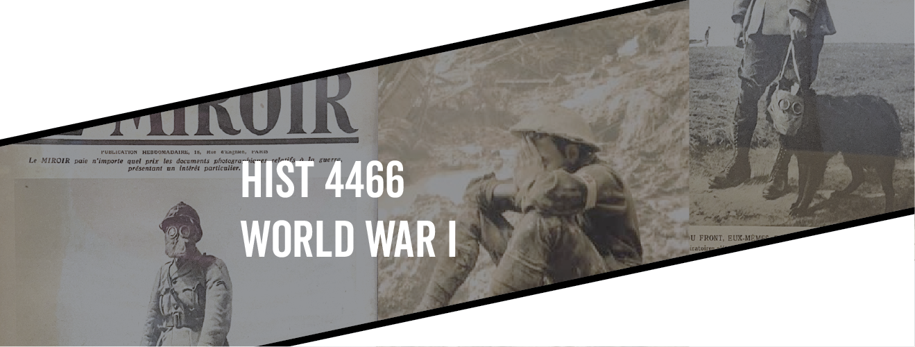 Text on top of historical images that reads 