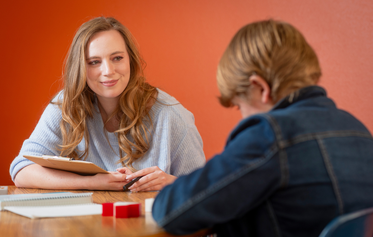 Graduate Student and child