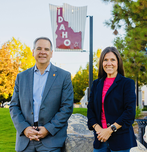 Shantay Bloxham and President Wagner