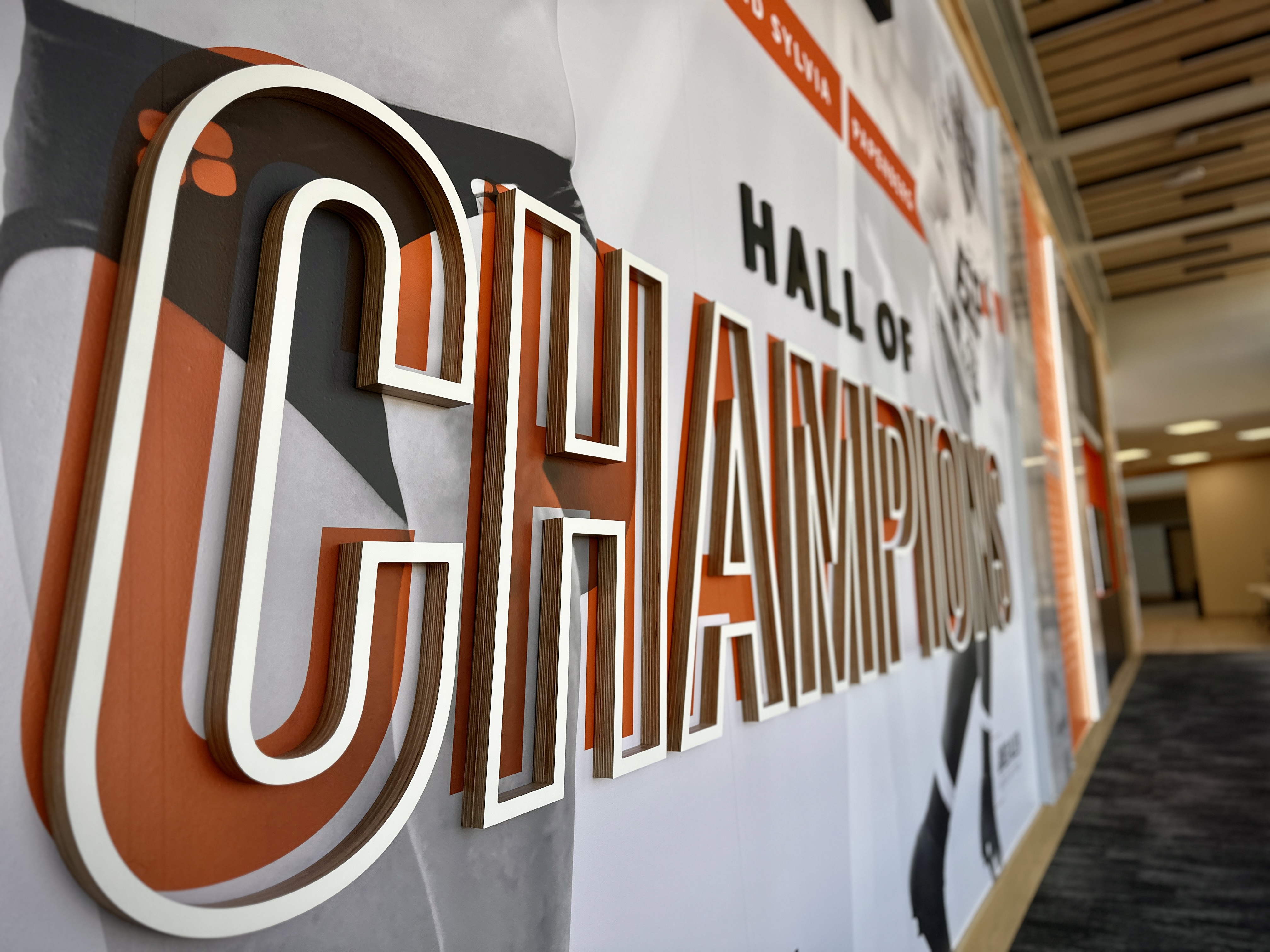 Close up of the Hall of Champions at the ICCU Bengal Alumni Center
