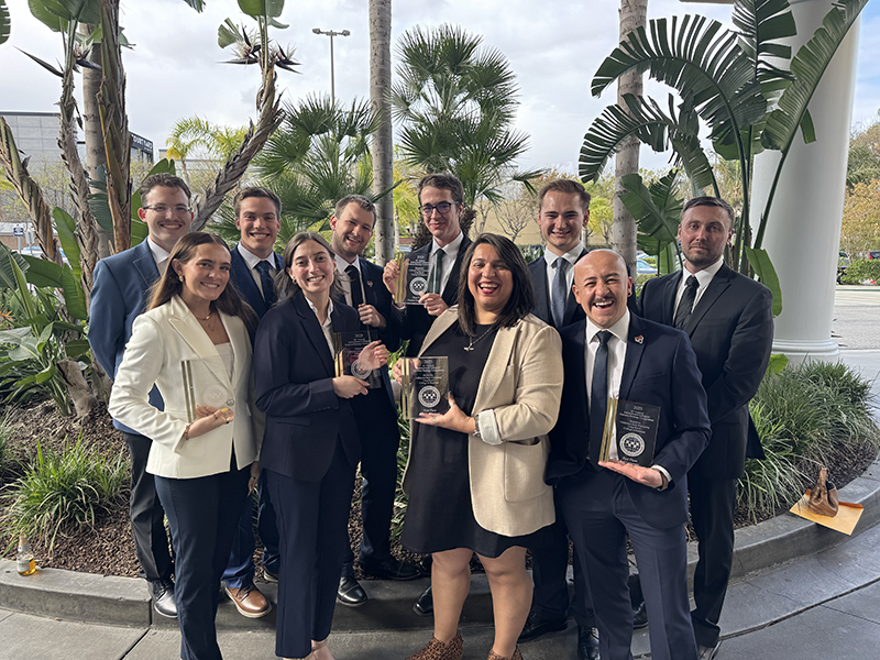 ICBSC students with trophies in Anaheim, CA
